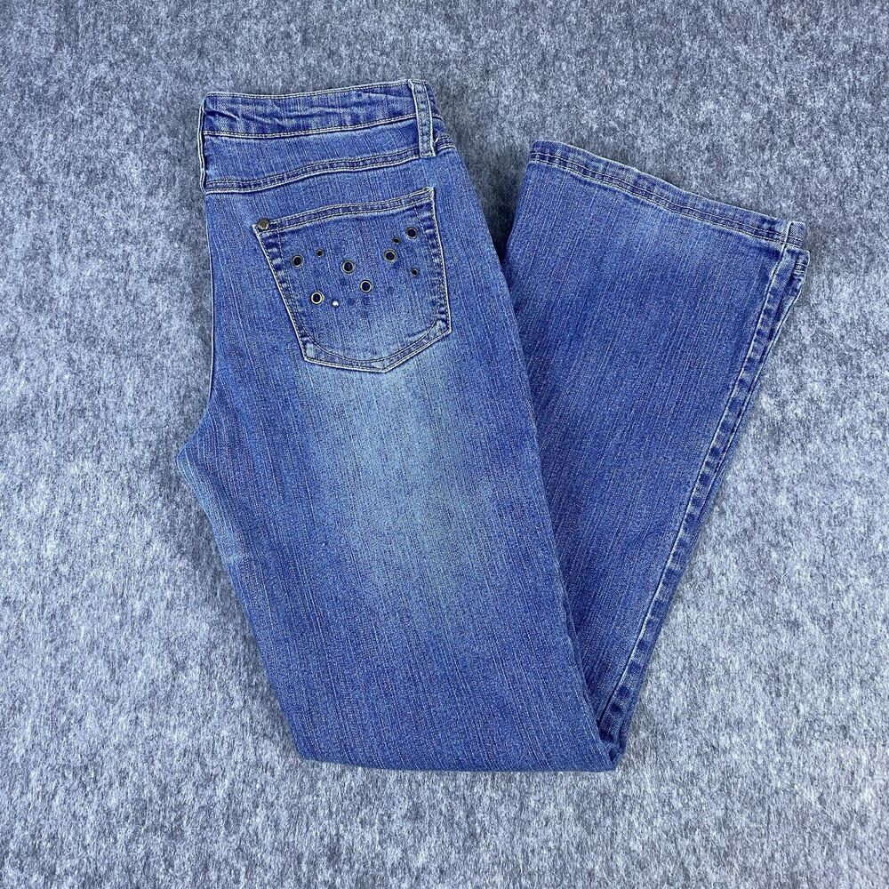 Vtg Southpole Women's Jeans Straight Leg Medium Wash Denim Stretch Y2K Size 11